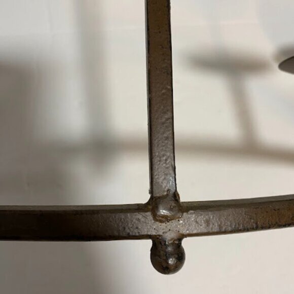 Rustic Brutalist 5-Tier Metal Curved Pillar Candle Holder –15" - Picture 7 of 9